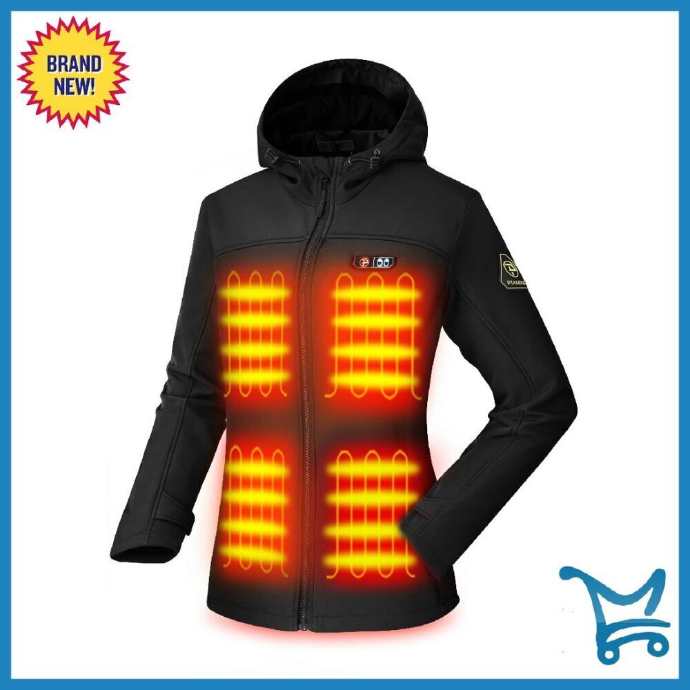 Women's Heated Jacket 5 Heat Zones Battery Pack Hand Warmer Pocket